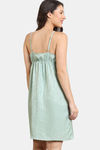 Zivame Coral Glaze Woven Knee Length Nightdress - Granite Green — thumbnail 4
